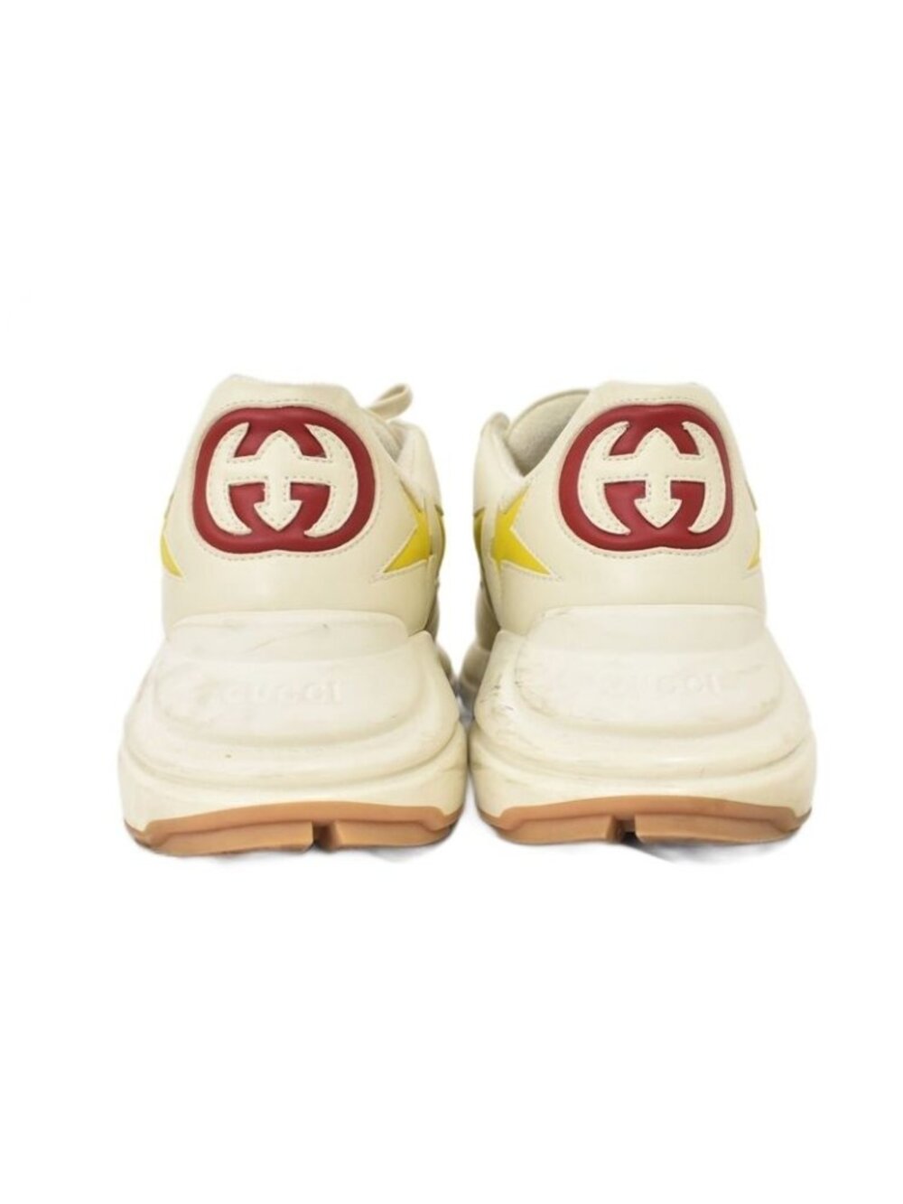 Gucci Ryton Stars Sneakers Leather 8 Beige - Picture 3 of 9